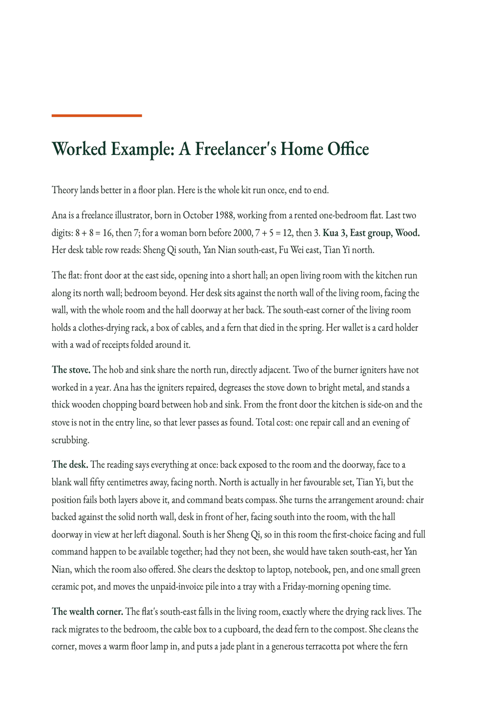 Another page from inside The Business and Money Feng Shui Kit.